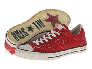 Converse by John Varvatos Star Player EV Ox   One Piece Leather Lace up casual Shoes (Red)