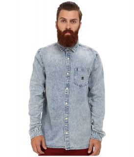 Buffalo David Bitton Sanday Shirt Mens Long Sleeve Button Up (Blue)