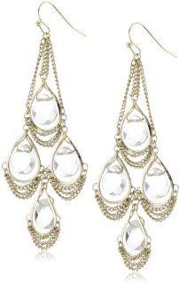 Kendra Scott "Timeless" 14k Gold Plated Crystal Trista Chandelier Earrings Jewelry