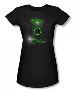 Green Lantern   Anyone Can Be Chosen Juniors T Shirt In Black Clothing
