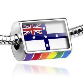 Neonblond Bead Rainbow "New South Wales (Australian Federation) Flag"   Fits Pandora charm Bracelet Jewelry