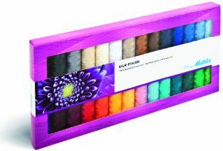 Mettler Thread Silk Finish 100% Mercerized Cotton Sewing Set; 28 Spools Basic Colors SF28
