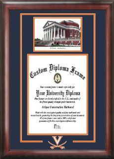 University of Virginia Spirit Graduate Frame with Campus Image  Sports & Outdoors