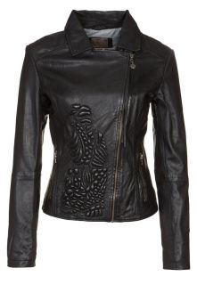 Guess   MARGE   Leather jacket   black