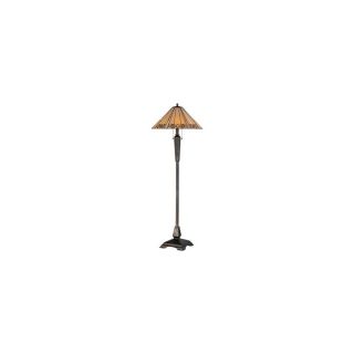 Kenroy Home 57 in Bronze Tiffany Style Indoor Floor Lamp with Glass Shade