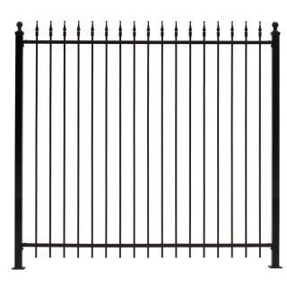 Gilpin Black Steel Fence Panel (Common 72 in x 72 in; Actual 70 in x 72 in)