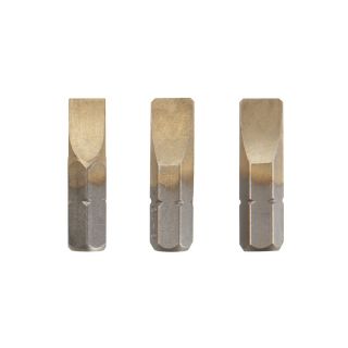 Bosch 1 in 3 Piece Titanium Slotted Screwdriver Bits