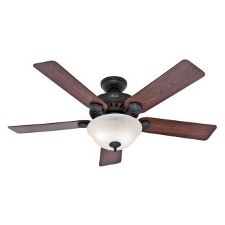 Hunter Pros Best 5 Minute 52 in New Bronze Downrod or Flush Mount Ceiling Fan with Light Kit