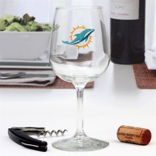 Miami Dolphins 12.75oz. New Logo Red Wine Glass