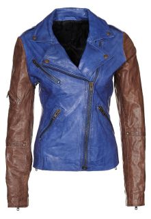 Gestuz   ASHA   Leather jacket   blue