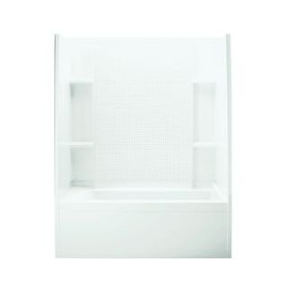Sterling Accord AFD White Fiberglass and Plastic Wall and Floor 4 Piece Alcove Shower Kit with Bathtub (Common 60 in x 36 in; Actual 76 in x 60 in x 36 in)