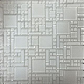 Instant Mosaic 2012 White Glass Mosaic Wall Tile (Common 12 in x 12 in; Actual 12 in x 12 in)