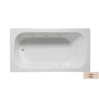 Laurel Mountain Butler IV 72 in L x 36 in W x 22 in H Bone Acrylic Rectangular Drop In Whirlpool Tub and Air Bath