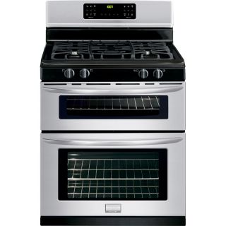 Frigidaire Gallery 30 in 3.5 cu ft/2.3 cu ft Self Cleaning Double Oven Convection Gas Range (Stainless Steel)