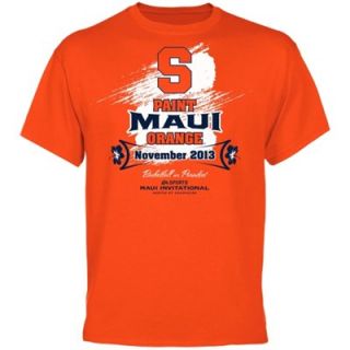 Syracuse Orange 2013 Maui Invitational Paint Splat T Shirt   Orange