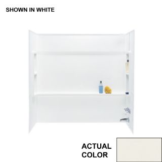 Swanstone 60 in W x 30 in D x 59 1/2 in H Bisque Fiberglass Bathtub Wall Surround