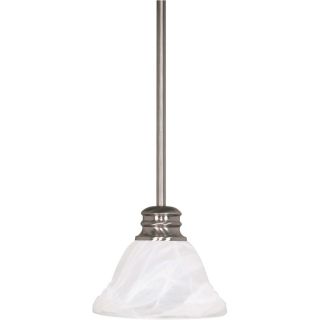 Empire 7 in W Brushed Nickel Mini Pendant Light with Frosted Shade
