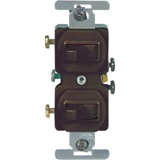 Cooper Wiring Devices 15 Amp Brown Combination Special Use Light Switch