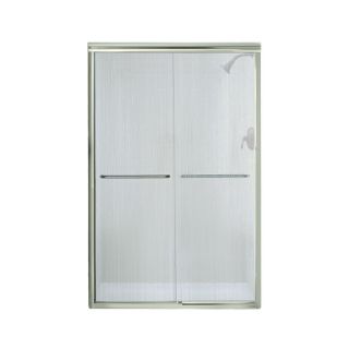 Sterling Finesse 3 ft 6.62 in to 3 ft 11.62 in W x 5 ft 10.06 in H Polished Nickel Sliding Shower Door