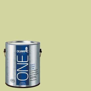 Olympic One 124 fl oz Interior Flat Enamel Lettuce Alone Latex Base Paint and Primer in One with Mildew Resistant Finish