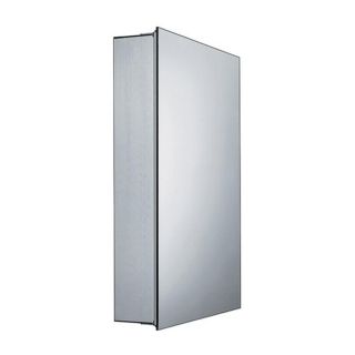 Whitehaus Collection 18.88 in x 26.75 in Glass and Aluminum Metal Surface Mount Medicine Cabinet