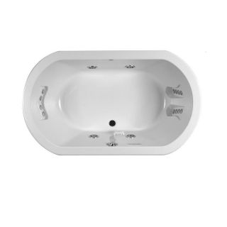Jacuzzi Duetta 66 in L x 42 in W x 26 in H 2 Person White Oval Whirlpool Tub