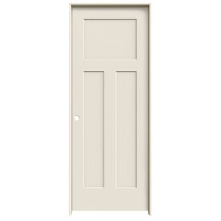 ReliaBilt 3 Panel Craftsman Solid Core Smooth Molded Composite Right Hand Interior Single Prehung Door (Common 80 in x 30 in; Actual 81.68 in x 31.56 in)