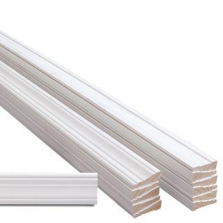 EverTrue 12 Piece 0.6875 in x 2.25 in x 14 ft Interior Primed Pine Casing Moulding Contractor Package (Pattern 376)