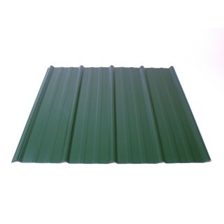 Fabral 12 ft x 37.75 in 29 Gauge Evergreen Ribbed Steel Roof Panel