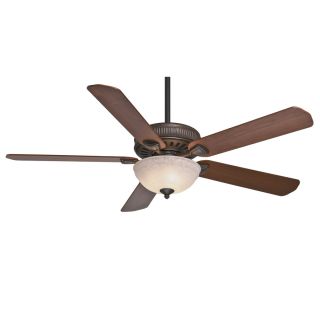Casablanca Ainsworth Gallery 60 in Onyx Bengal Bronze Downrod or Flush Mount Ceiling Fan with Light Kit