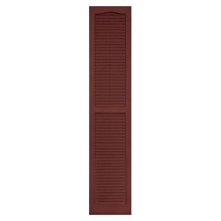 Vantage 2 Pack Cambridge Red Louvered Vinyl Exterior Shutters (Common 71 in x 14 in; Actual 70.625 in x 13.875 in)