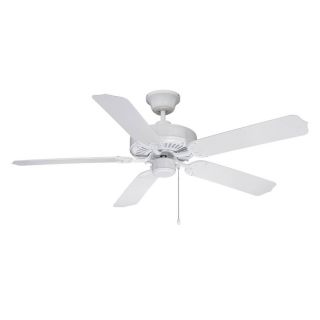 Litex All Weather 52 in White Outdoor Downrod or Flush Mount Ceiling Fan
