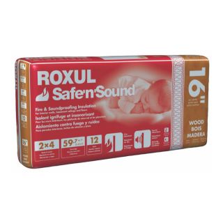Roxul 12 Pack 47 in L x 15 1/4 in W x 3 in D Stone Wool Insulation Batts