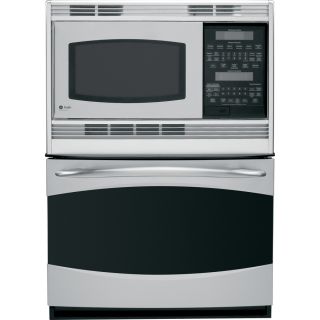 GE Profile 29.75 in Self Cleaning Microwave Wall Oven Combo (Stainless Steel)