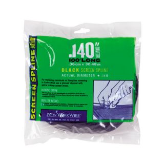 New York Wire 1/8 in x 100 ft Black Screen Spline