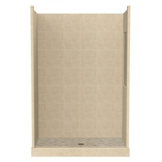 American Bath Factory Panel 86 in H x 42 in W x 54 in L Medium Fiberglass and Plastic Wall Alcove Shower Kit