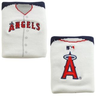Los Angeles Angels of Anaheim Team Logo Wrist Sweatbands   White