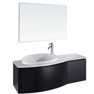 Wyndham Collection Athena 47.125 in x 21.3 in Espresso Integral Single Sink Bathroom Vanity with Solid Surface Top