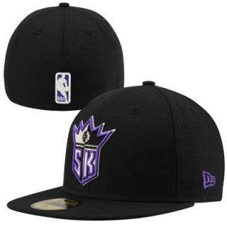 New Era Sacramento Kings 59FIFTY Team Logo Fitted Hat   Black