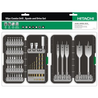 Hitachi 50 Piece Screwdriving Bit Set with Bonus Spade Bits