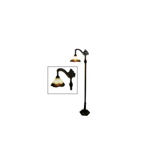 Warehouse of Tiffany 61 in Bronze Tiffany Style Indoor Floor Lamp with Glass Shade