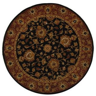 Safavieh Heritage 3 ft 6 in x 3 ft 6 in Round Black Transitional Wool Area Rug