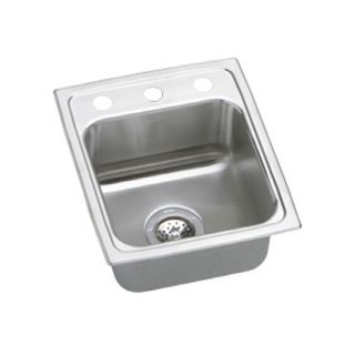 Elkay Lustertone 18 Gauge Single Basin Drop In Stainless Steel Bar Sink