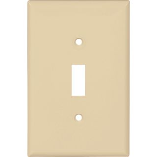Cooper Wiring Devices 1 Gang Ivory Standard Toggle Nylon Wall Plate