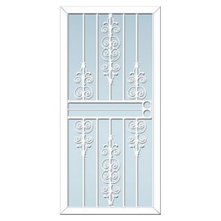 LARSON Garden View White Steel Security Door (Common 81 in x 36 in; Actual 80.03 in x 38.62 in)