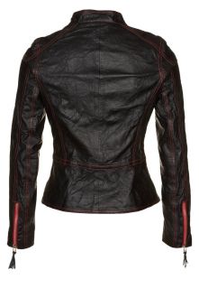 Freaky Nation Leather jacket   black