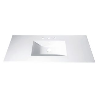 Avanity 49 in W x 22 in D Loft White Vitreous China Integral Single Sink Bathroom Vanity Top