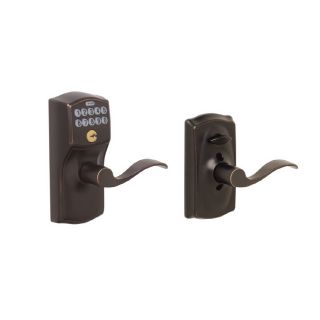 Schlage Aged Bronze Residential Electronic Door Lever