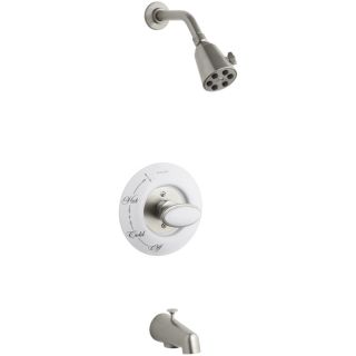 KOHLER Antique Vibrant Brushed Nickel 1 Handle Bathtub and Shower Faucet Trim Kit with Single Function Showerhead