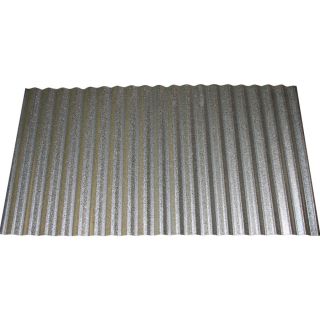 Union Corrugating 96 in x 24 in 29 Gauge Plain Corrugated Steel Roof Panel